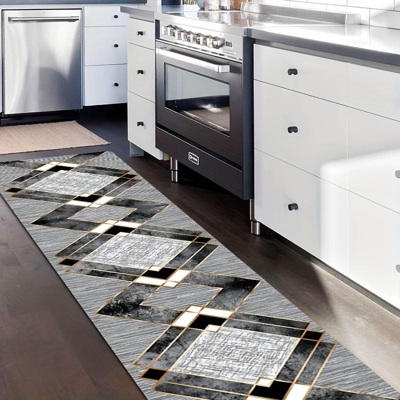 1 tapis de cuisine anti-fatigue, luxueux, imperméable, antidérapant, épais, rembourré, tapis de cuisine très résistant et confortable pour la cuisine