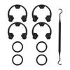 7337571 7170288 Plastic Softener Seal Replacement Set with 4 Retainer Clip & Rubber O Rings for Water Treatments Systems