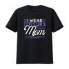 Womens Dementia Mom Alzheimer S Awareness Purple Ribbon Support T Shirt Black 2X Large Vintage Washed Slightly Homme Stylish
