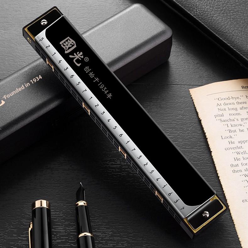 Guoguang Harmonica 24-Hole 28-Hole Professional Performance Polychord C-Major Bass Adult And Child Beginner Entry-Level Harmo...