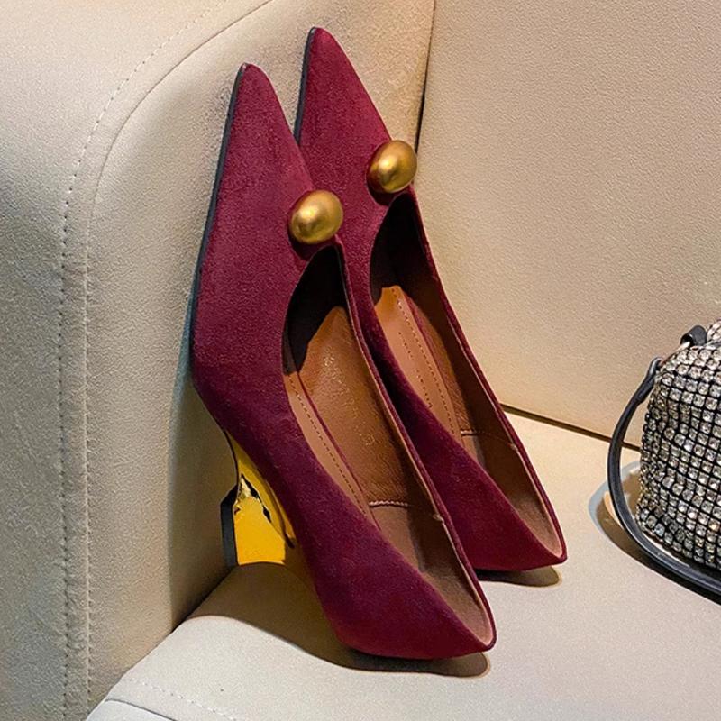 Fashion Pointed Toe Women High Heels Shoes Shallow Wedges Sexy Fashioin Shoes Summer Dress Woman Pumps 2025 Designer Chaussure Femme
