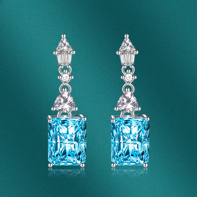 

Женские серьги SACE GEMS с цирконием. Серьги для свадебной вечеринки представлены в различных цветах, включая розовый, желтый, синий и красный. синий
