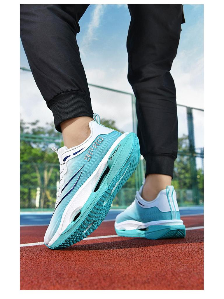 Scarpe da Corsa da Gara con Piastra in Carbonio per Ragazzi - Ultraleggere, Ammortizzanti, Mesh Traspirante per Bambini Medi e Grandi