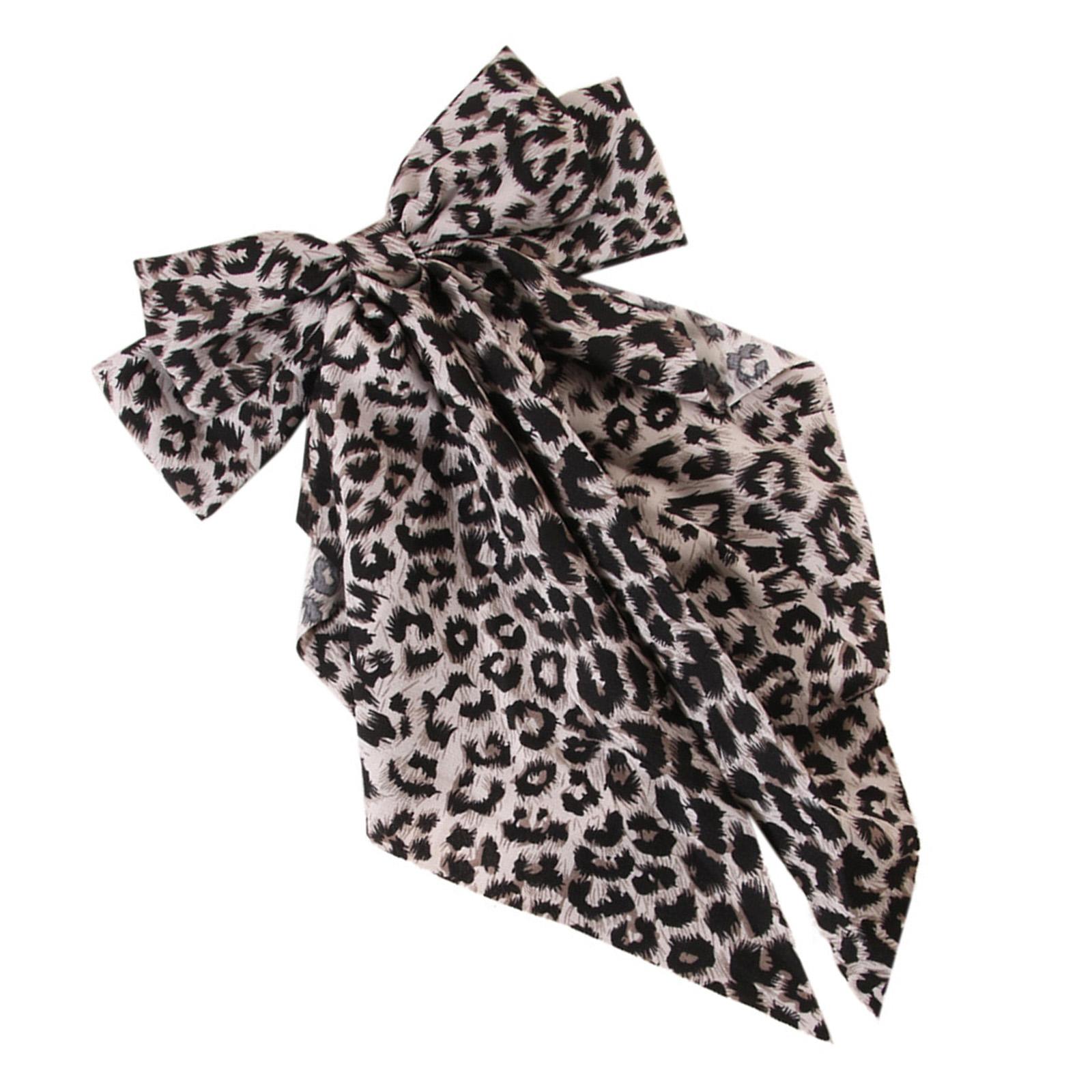 

Стильная заколка для волос принцессы с леопардовым узором, новогодний головной убор, заколка-пучок, элегантная заколка-бантик, реквизит для фото серый