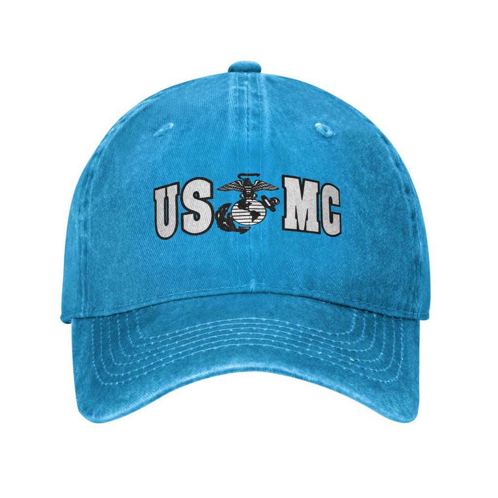 Military US Marine Corps USMC Unisex Baseball Cap Veteran Distressed Cotton Caps Hat Vintage Outdoor Running Adjustable Sun Cap