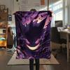 Gengar  Print Flannel Blanket, High Quality Comfortable for All Seasons, Home Decor, Warmth and Comfort