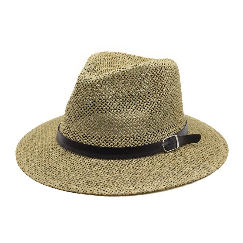 Men S And Women S Straw Hats, Top Hats, Jazz Hats, Hollow Sun Hats, Outdoor Sun Protection, Sunshade Beach Hats Jz-022 M(56-58cm)