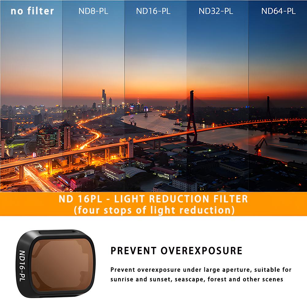 

Фільтри для Dji Mini 3 Pro Аксесуари для дрона Набір фільтрів NDPL UV ND Регульований CPL Об єктивний фільтр Сумісність: MINI 3 / 3 PRO