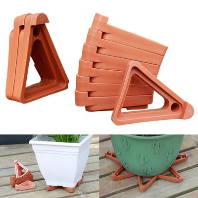 12Pcs/Set Pot Raising Pad Durable Water Saving Corrosion Resistant Gardening Resin Pot Feet Triangle Flower Planter