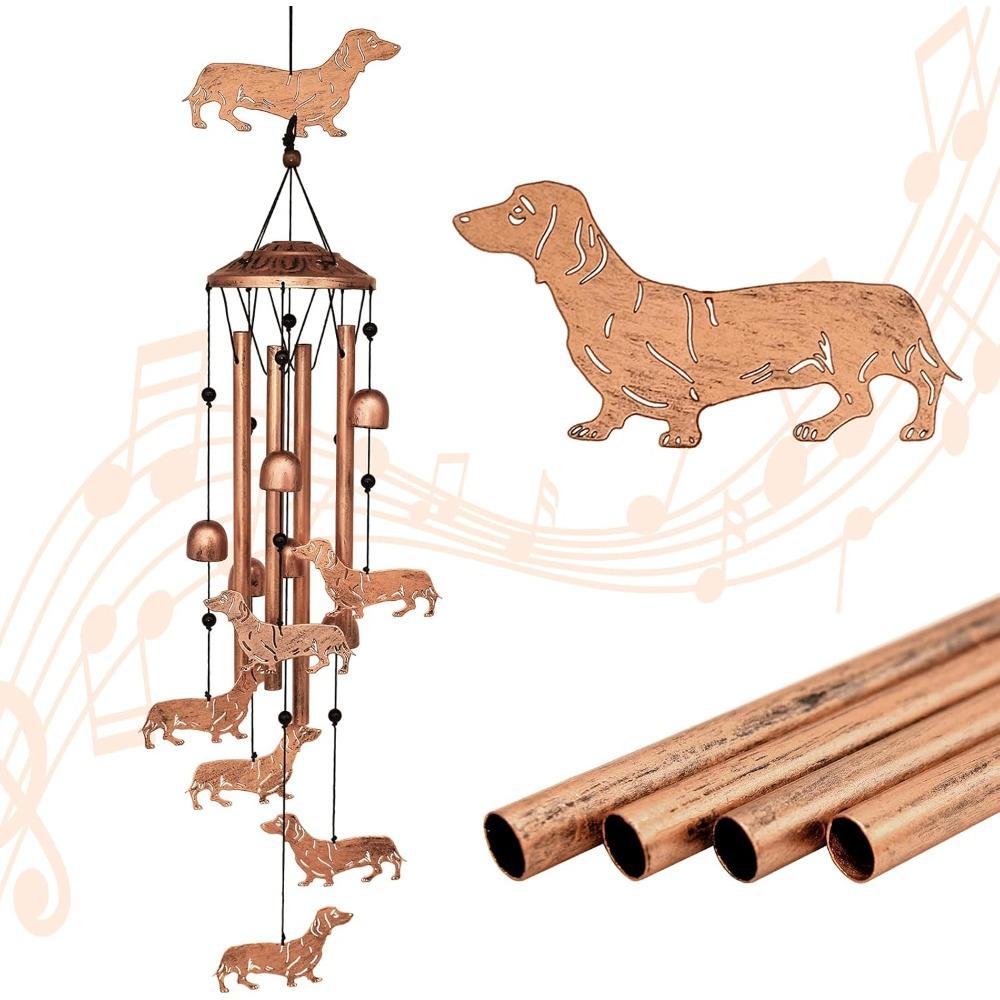 

1pc Dachshund Dog Wind Chimes for Outside Metal Windchimes Dachshund Dog Gifts Wind Chime Garden Decor Outdoor Dachshund