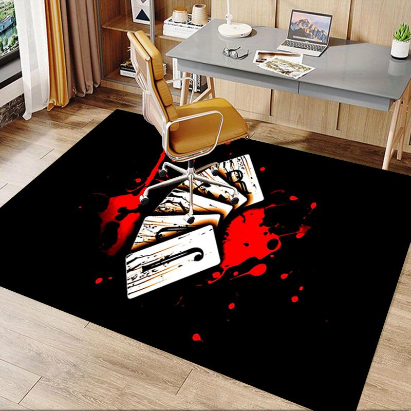 Playing Cards Office Carpet Chair Mat Large Size, Non Slip Desk Pad for Home Decor, Office Flooring Gift, Suitable for Bedroom, Living Room