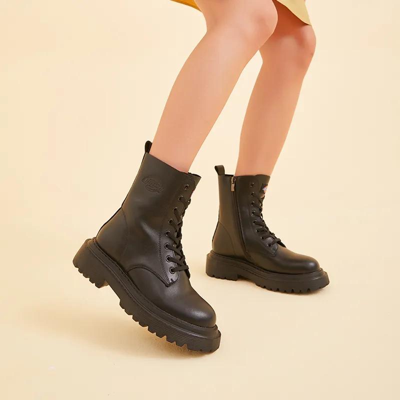 Dickies Короткие Боевые Ботинки Женские Черные (унисекс) Боевые сапоги