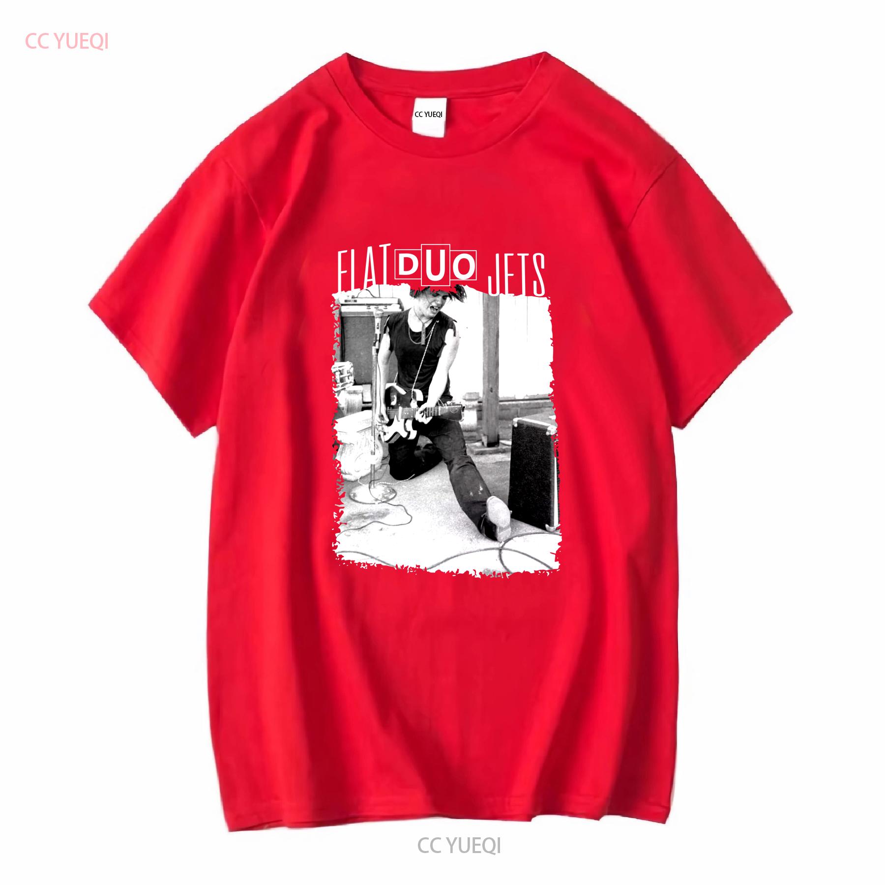 FLAT DUO JETS rock band t shirt gift for fan unisex TE5455 vintage Washed Soft Comfortable Versatile streetwear Slightly S