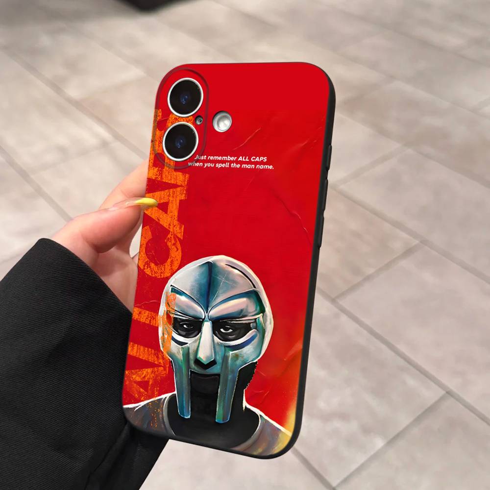M-MF Rapper D-DOOM For IPhone 17 16 15 14 13 12 11 Pro Max 13 17Air Shockproof Soft Phone Cases Coque