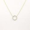 C016 Korean Version New Geometric Collarbone Chain Creative Retro Simple Full Diamond Circle Necklace