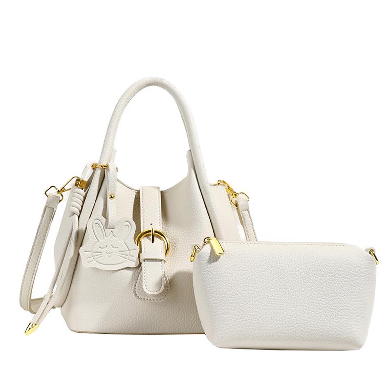 Женская трендовая однотонная сумка-тоут и сумка-кроссбоди в форме ведра 2025