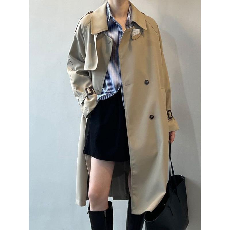 

Весна и осень Новое среднее и длинное тренчкот Женское популярное пальто XL