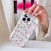Kreslený vzor krémová textura pouzdro vlnitý okraj měkký silikonový kryt pouzdro na telefon pro iPhone Samsung Huawei Honor Xiaomi Redmi Infinix Tecno