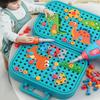 Giocattoli Assemblaggio Giocattoli Educativi Set di Attrezzi per Giocattoli Trapano Elettrico Vite Dado Puzzle 3D Gioco di Finzione Dinosauro Trapanatura per Bambini Ragazzi