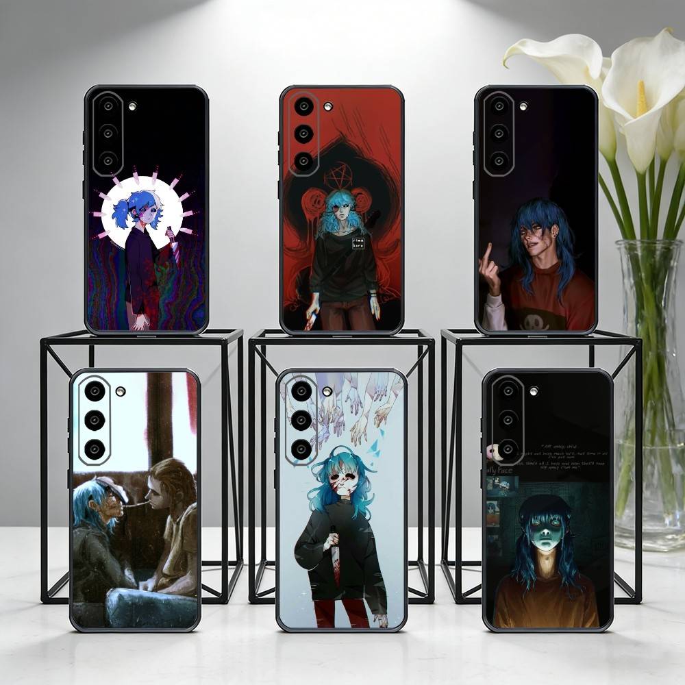 Game Sally Face Phone Case For Samsung Galaxy A73,A72,A71,A70,A53,A52,A51,Others Soft Black Cover