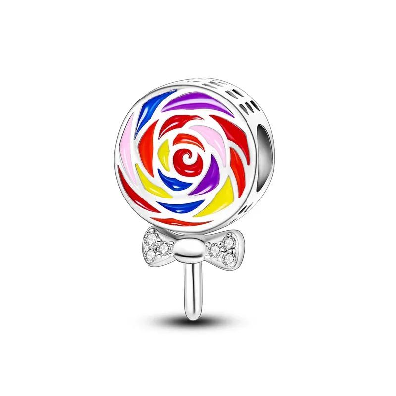 Original Copper Rainbow Animal Safety Clip Jewelry Clip Beaded Charm For Pan Diy Bracelet Ladies Jewelry Gift