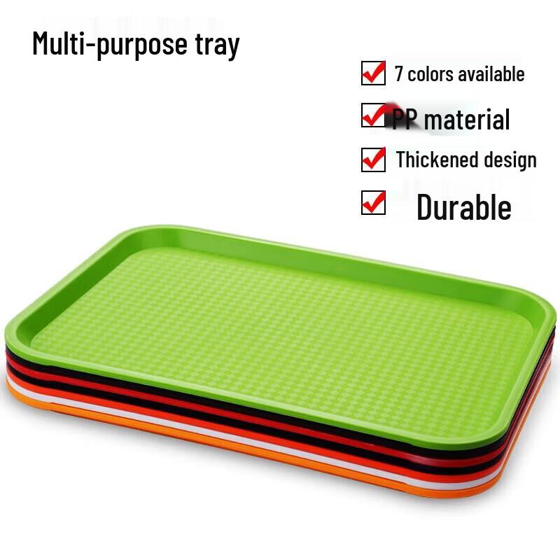 Jingbeier Rechteckiges Anti-Rutsch-Tablett aus PP-Kunststoff für den gewerblichen Gebrauch