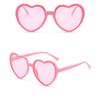 Trendy Fashion Heart Shaped Sunglasses Big Frame Sun Glasses UV400 Protection Unisex Eyewear for Wedding Bachelorette Party