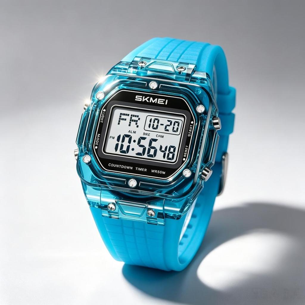 Unisex Digital Watch SKMEI Transparent Square School 2683