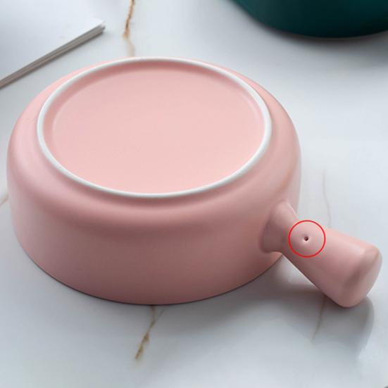 Ceramic Baking Bowl Microwave Safe Oven Dish with Handle Heat Resistant Soup Crock Easy Clean Dishwasher Safe Small Soup Bowl for Onion Soup