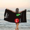 Bier Ruft Strandtuch Einseitiger 2D-Druck Schnelltrocknendes Mikrofaserhandtuch für Männer für Strand Pool Bad Lustiger Humor Ästhetische Stimmung
