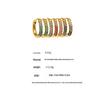 Qiong Yao 18k Gold Plated Stainless Steel Colorful Diamond Small Hoop Clip-on Earrings