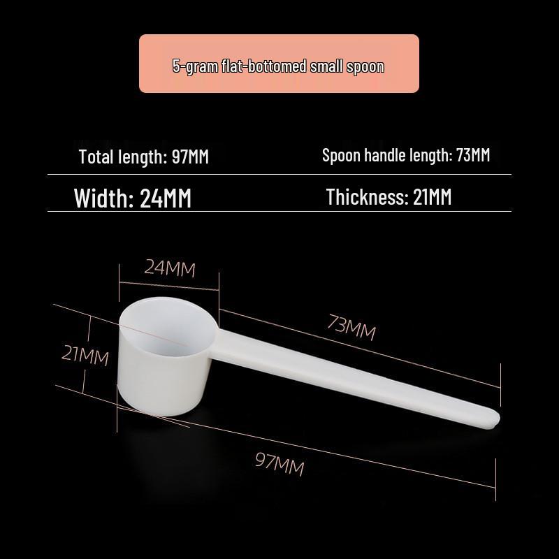 Jednorazowe Plastikowe Łyżki Miarkowe: 1-10 g dla Mleka w Proszku i Płynów