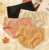 Mid Waist Seamless Nylon Briefs Tummy Control Butt Lifter Leakproof Underwear for Daily Wear