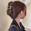 Pinza a morsetto in metallo ad alto livello con fiocco per capelli 2024 per donna: Pinza per Capelli a Forma di Squalo, Grande, Elegante, Stile Freddo, per la Nuca