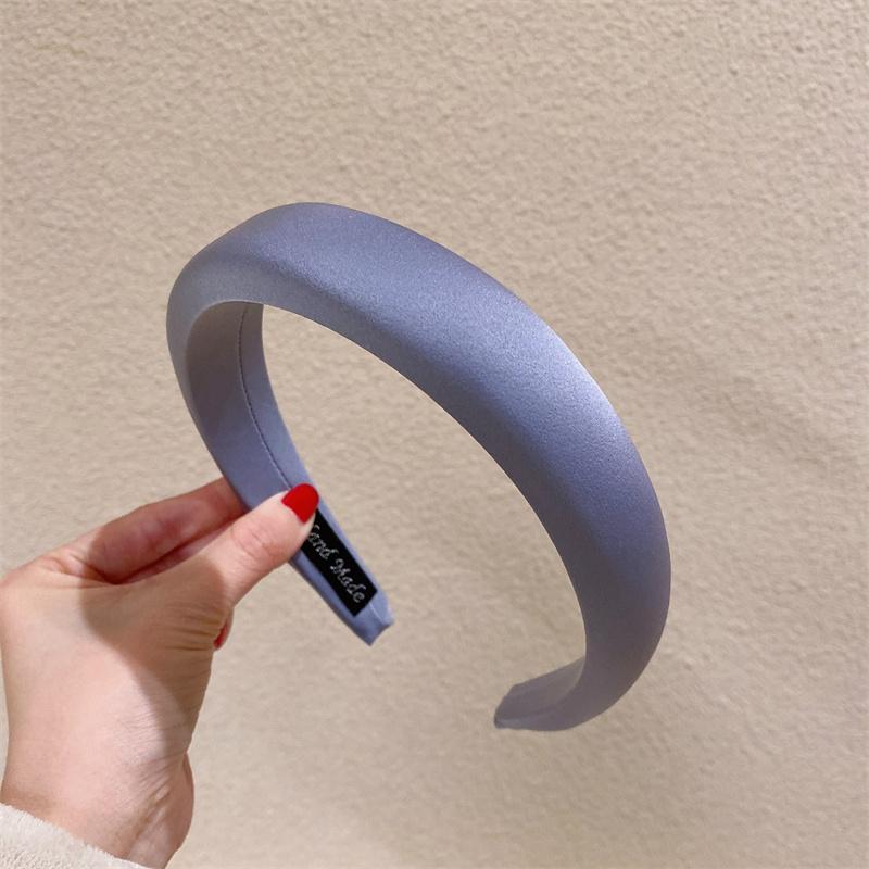 Minimalist Women Headbands Satin Cloth Sponge Padded Hairbands for Lady Girls Casual Shopping Travel Hair Hoop Accessories
