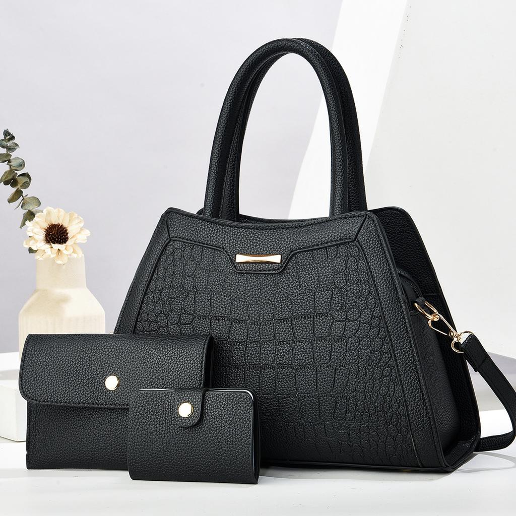 Tote Bag For Women with Zipper PU Leather Handbags Multi-Pocket Shoulder Bags Crossbody Bag with Matching Purses Wallet