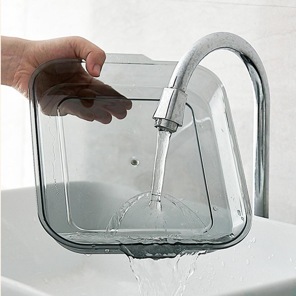 Kitchen Side Dishes Punch Free Foldable PET 6 Layers Wall Mounted Organization Rack Cooking Plates Storage Shelf Light