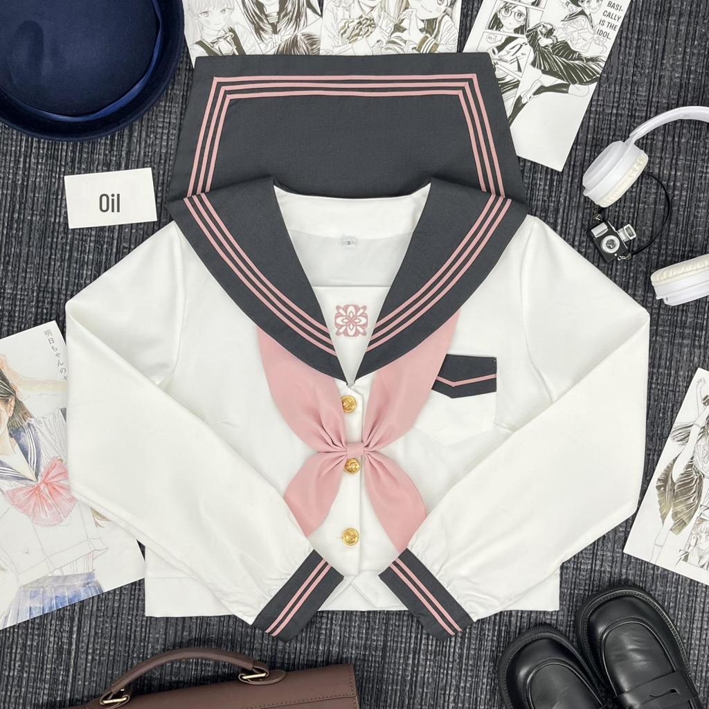 Echter japanischer Sakura Melody Matrosenanzug: JK-Uniform im Akademie-Stil für den Abschluss.