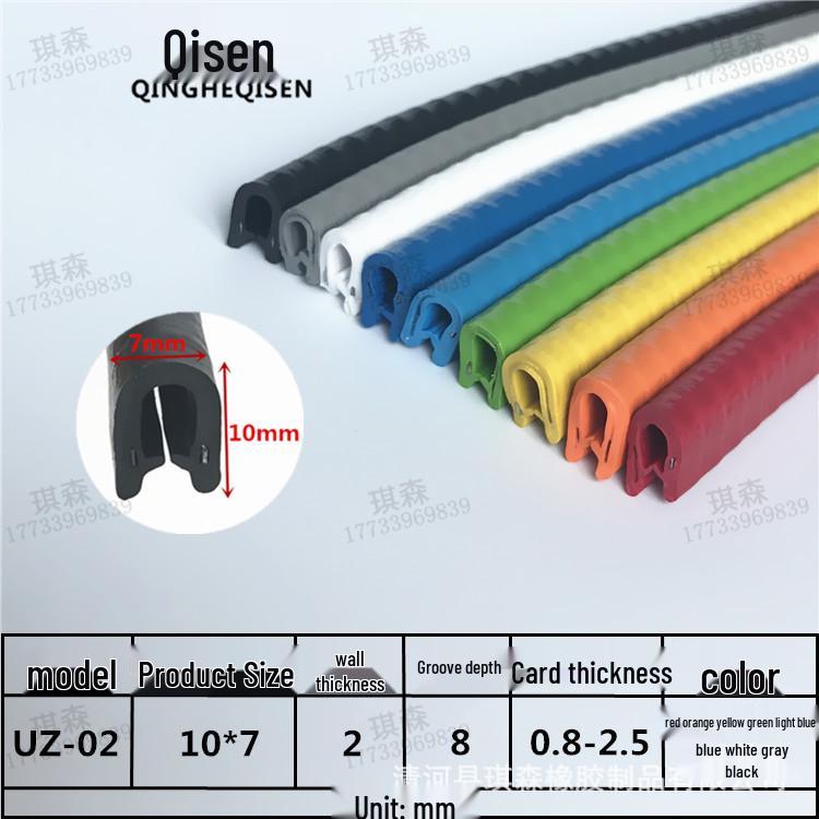 U-formad gummitätningskantlist för metallskydd