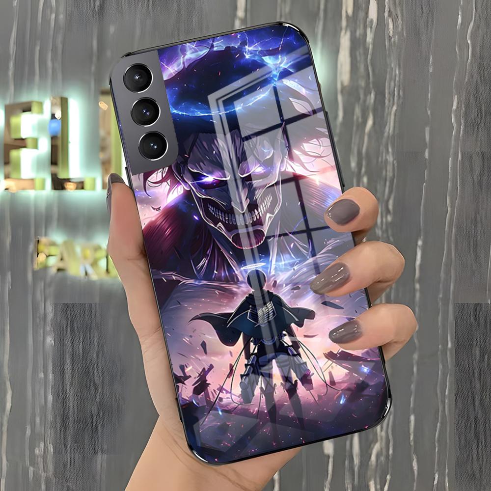 A-Attack On Titan Anime Phone Case For Samsung A25 A13 A33 5G A54 A36 A35 A56 A52 A14 Shockproof Glass Cover