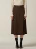 B Muse Mansion Side Tuck Midi Skirt - Light Beige