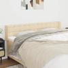 Headboard - Maison Exclusive - with Ears - Cream - Breathable Fabric 203x16x78/88 Cm