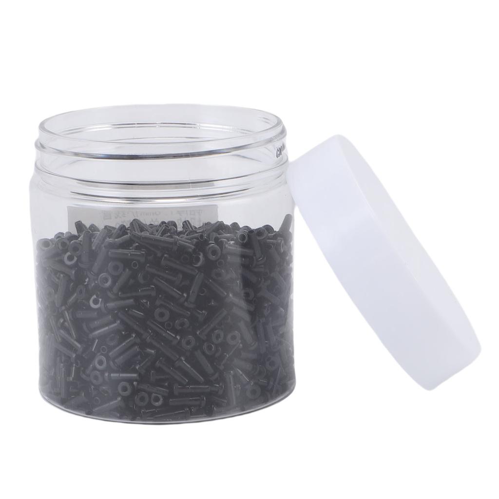 Badminton Racket Eyelets Grommets Badminton String Protector 6.8x2.1mm Black for Repair Single Tube