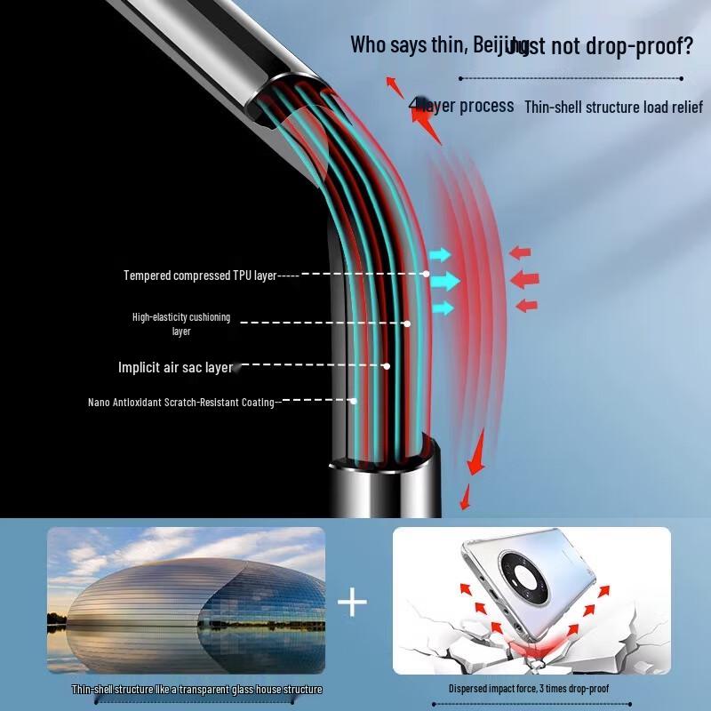 Huawei Electroplated Borderless Transparent Phone Case