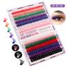 Hot Melt Single Cluster Diy Segmented Halloween Style Colored False Eyelashes Large Capacity Single Cluster False Eyelash Set