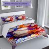 3PC Custom Name Baseball Splash Artwork Bedding Set Printed  Bedding Set Duvet Cover Closure Includes 1 Duvet Cover & 71 Pillowcases for Bedroom