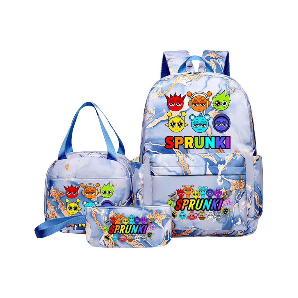Anime Peripheral Printed Backpack, Personalized Backpack Storage Bag,Three Piece Backpack Shoulder Bag  Pencil Case Set,School Supplies