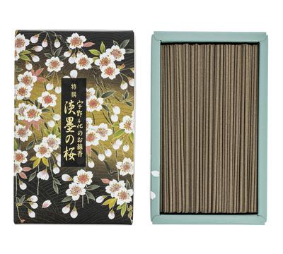 Uno Chiyo Incense Specially Selected Light Ink Cherry Packed In Incense Nippon Made In Cherry Blossom Low Smoke Sticks, Blossoms, Roses, Approx. 200g,