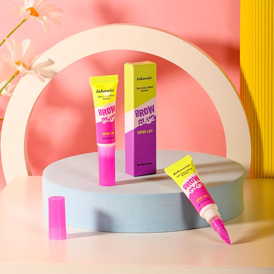 Super Lift Brow Crazy Lifed Brows Colla Gel per Laminazione Sopracciglia Tenuta Forte a Lunga Durata & Pettine Styling Integrato Cosmetici Trasparenti per Sopracciglia