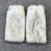 1 Pair Women Boot Cuffs Imitation Wolf Hair Plush Leg Warmers Stage Performances Halloween Christmas Costumes Outfit Accessories